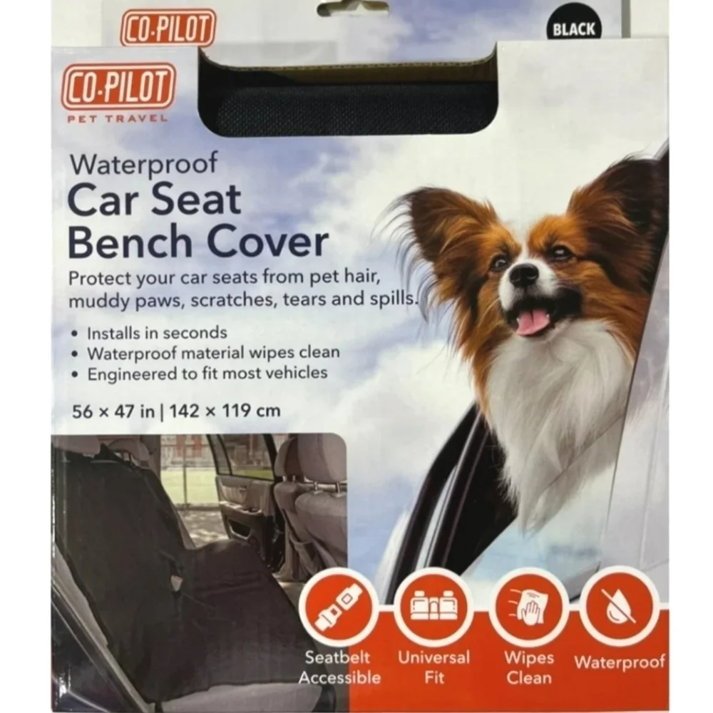 NEW! CO-PILOT Pet Travel Waterproof Car Seat Bench Cover 56×47.